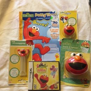 Lot of 5 ELMO Sesame Street Items. All NEW